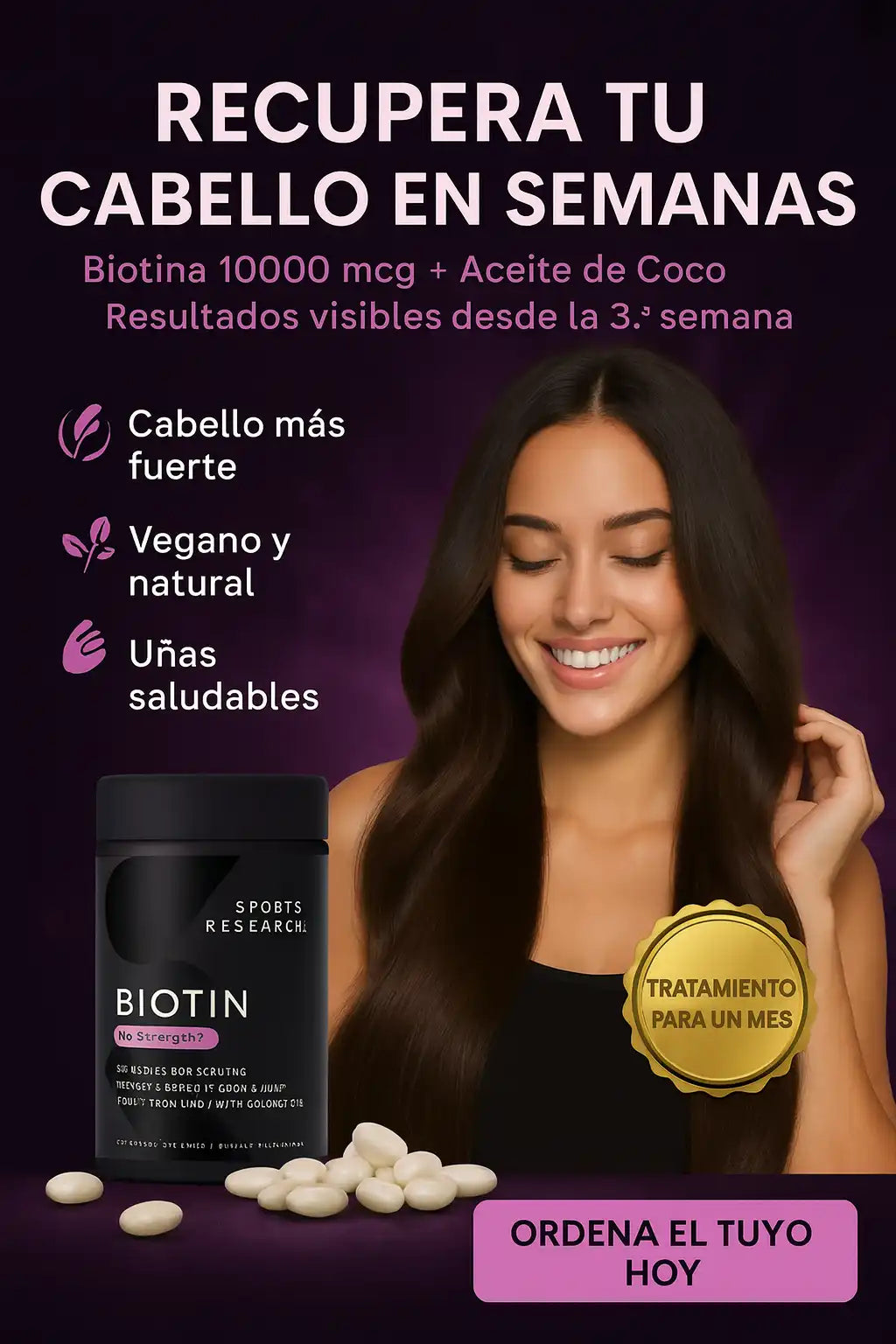 Suplemento de Biotina Premium