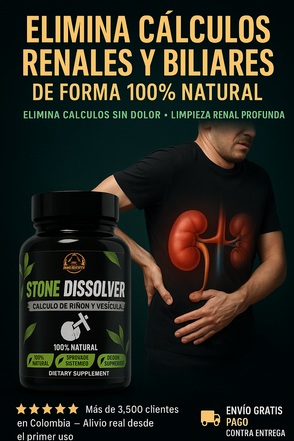 Libérate del Dolor Renal — Disuelve Cálculos de Forma Natural