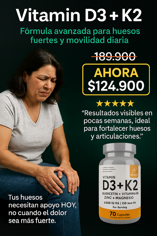 Huesos Fuertes, Movilidad Plena: La Fórmula D3 + K2 Que Funciona