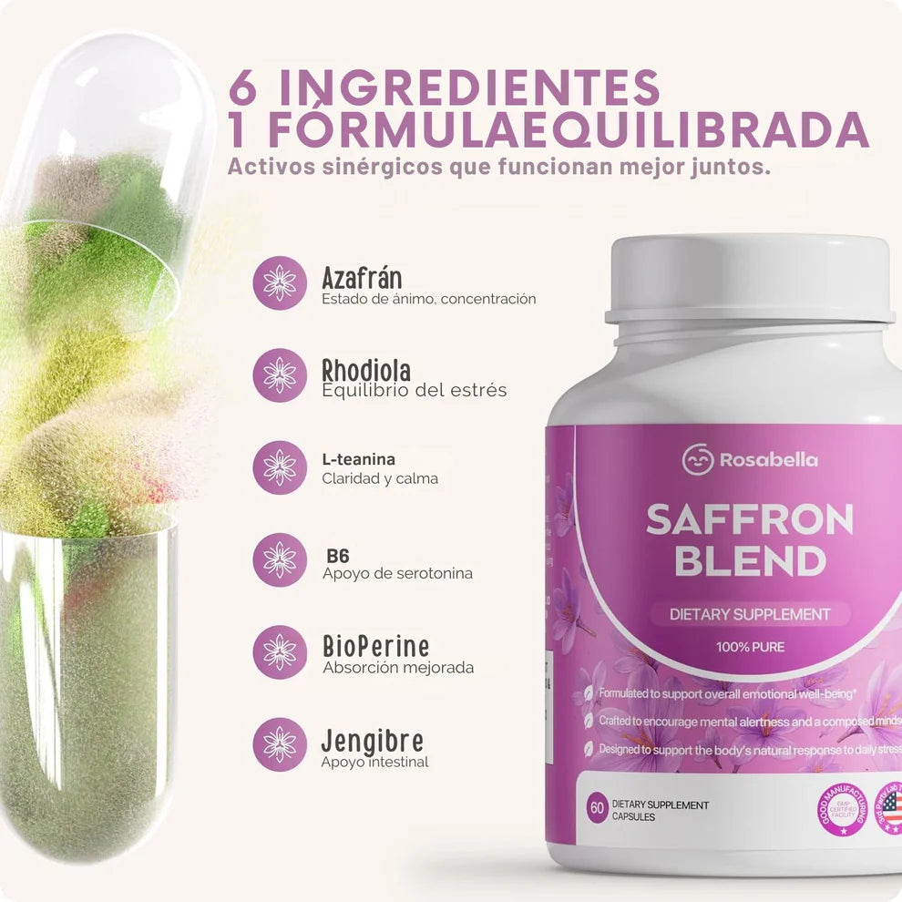 SaffronBlend™ – Cápsulas de Azafrán Natural